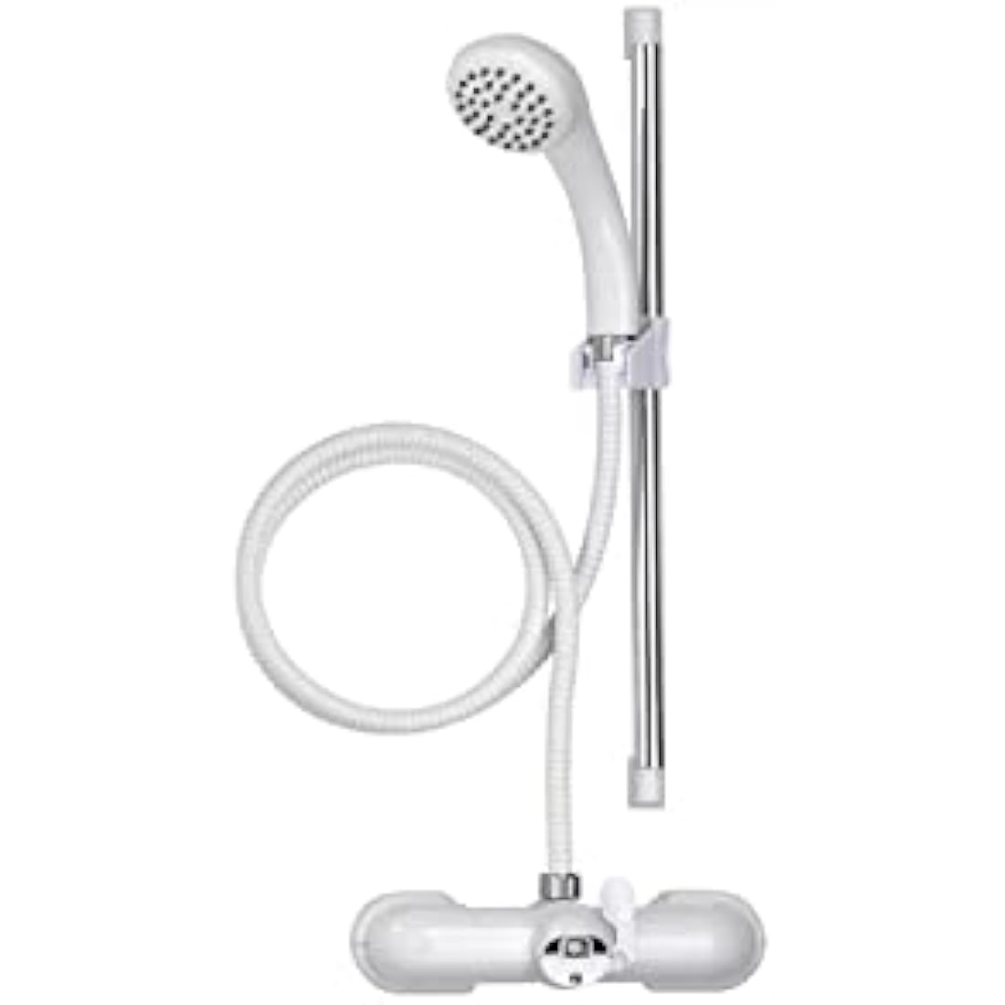 Croydex Bath Shower Mixer Set - White & Chrome 430mm (AB220022)