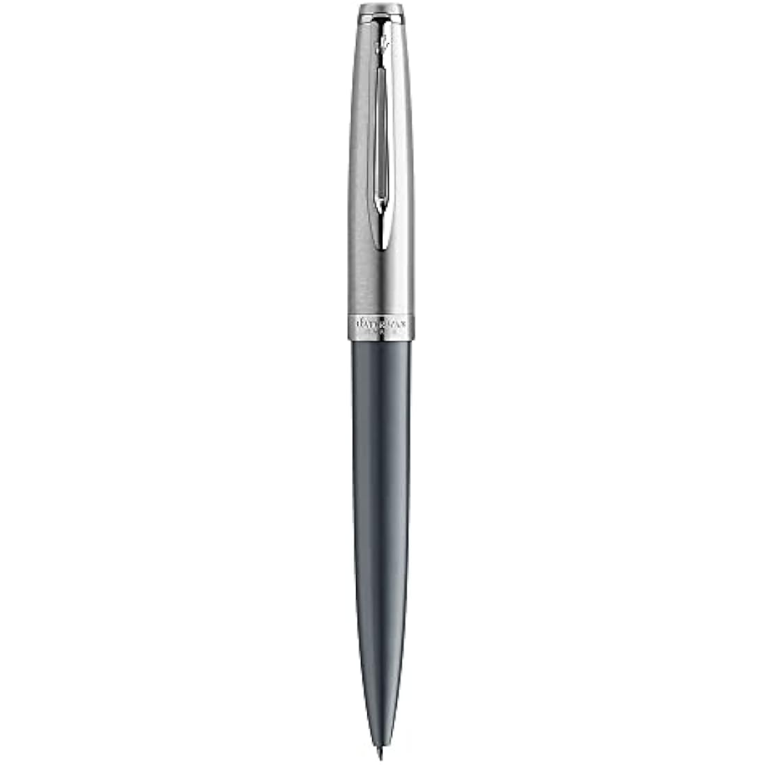 Waterman Emblème Deluxe Ballpoint Pen – Grey with Chrome Trim, Medium