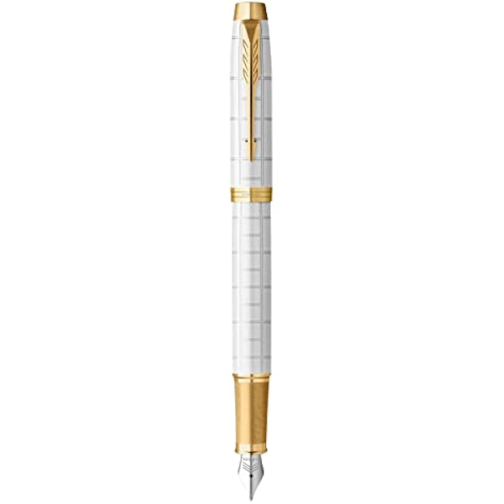 Parker IM Fountain Pen – Pearl Lacquer with Gold Trim, Medium Nib