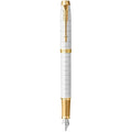 Parker IM Fountain Pen – Pearl Lacquer with Gold Trim, Medium Nib