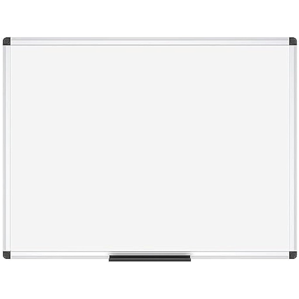 VIZ-PRO Magnetic Whiteboard | 60x45cm Dry Erase Board with Silver Frame