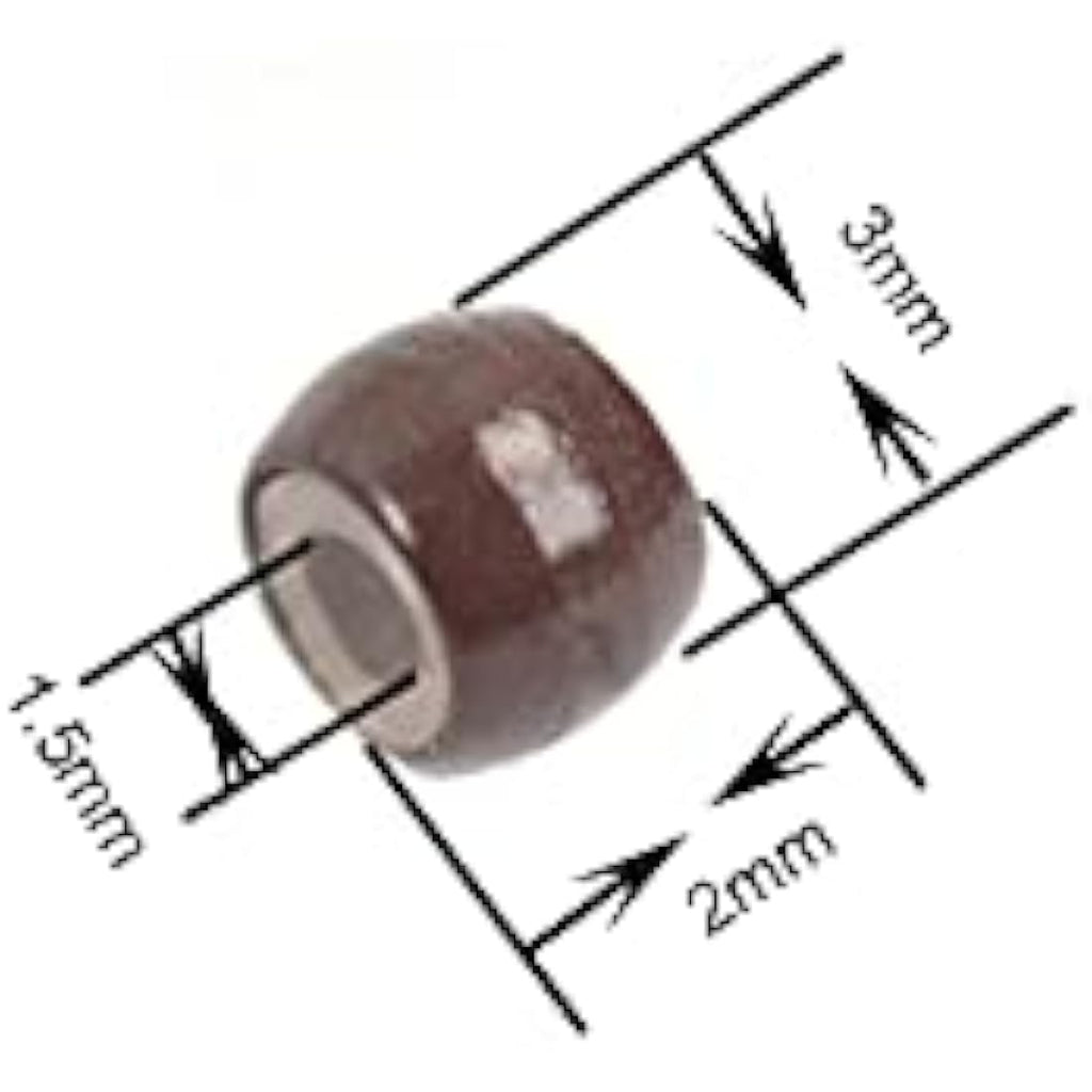 Brown Silicone Lined Nano Rings for Hair Extensions – 200pcs