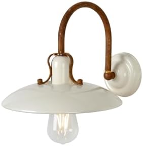 Lucide Römer Wall Light – Cream Metal Dimmable Sconce – Ø 24 cm