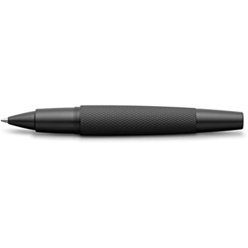 E-Motion Pure Black Rollerball Pen – Matte Anodized Aluminum Guilloché