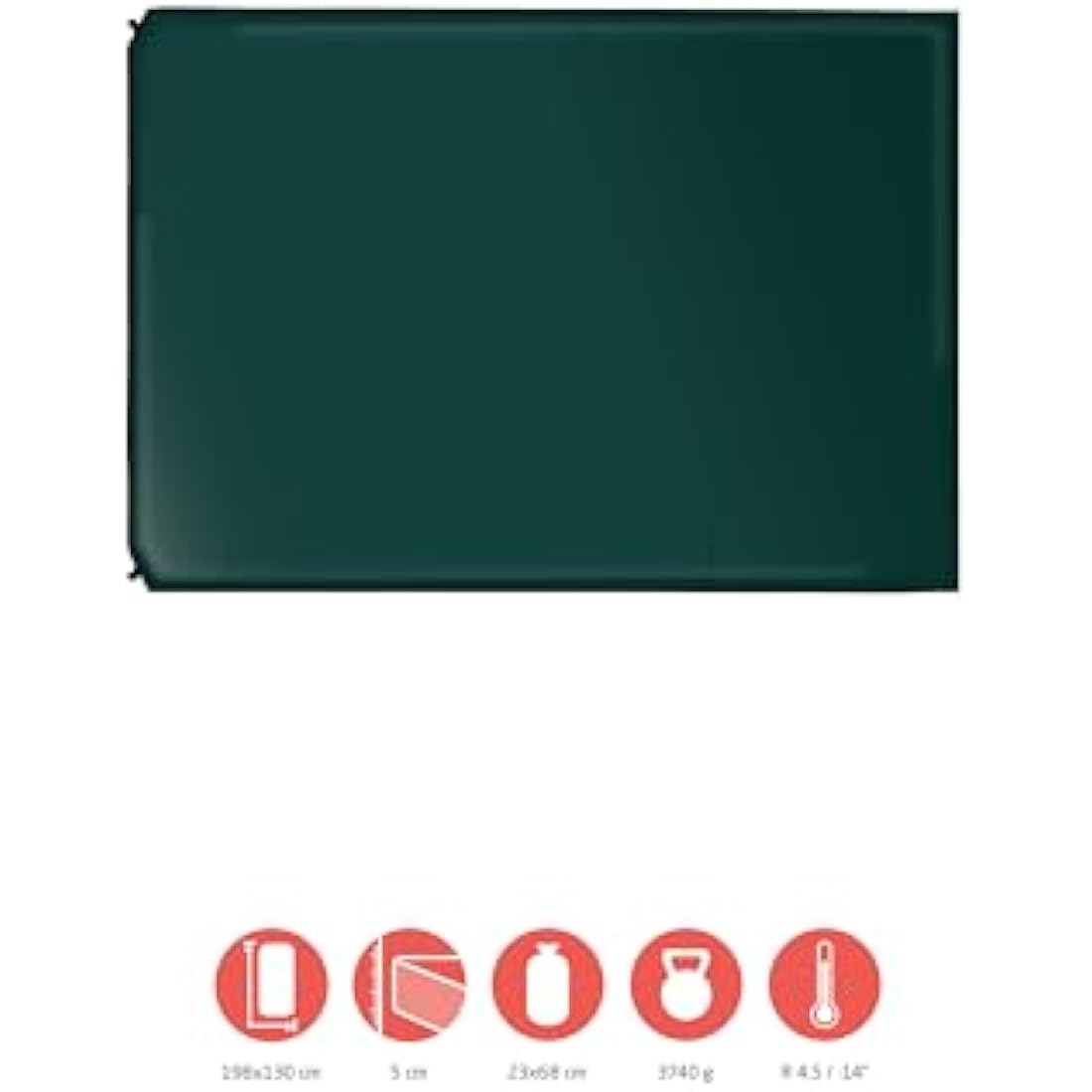 Grand Canyon Hancock 5.0 Double Self-Inflating Camping Mat – Dark Green