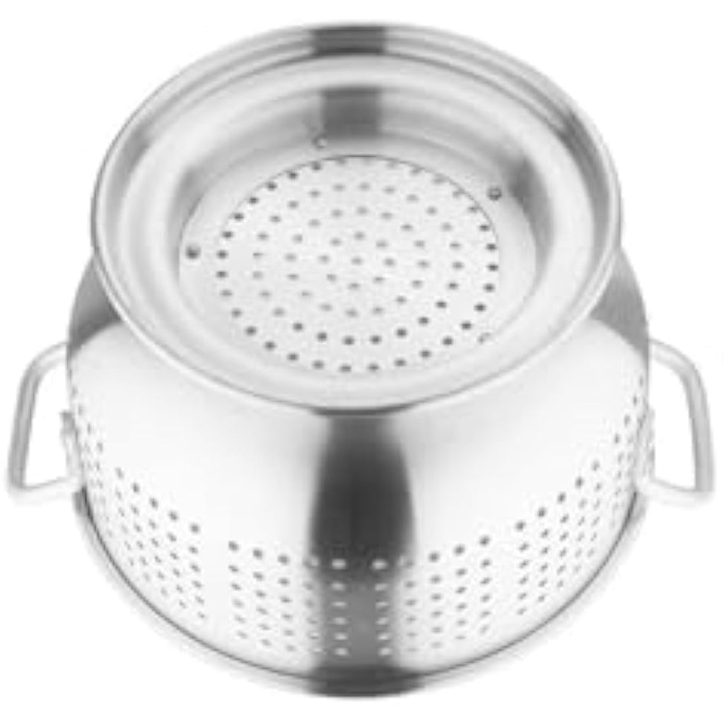 Vogue Heavy Duty Aluminium Colander | 16 Inch Large Kitchen Strainer