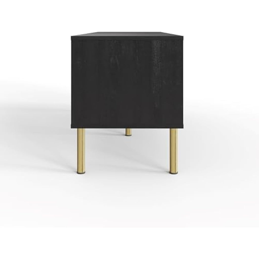 Nervata Modern TV Unit – Black Media Entertainment Console