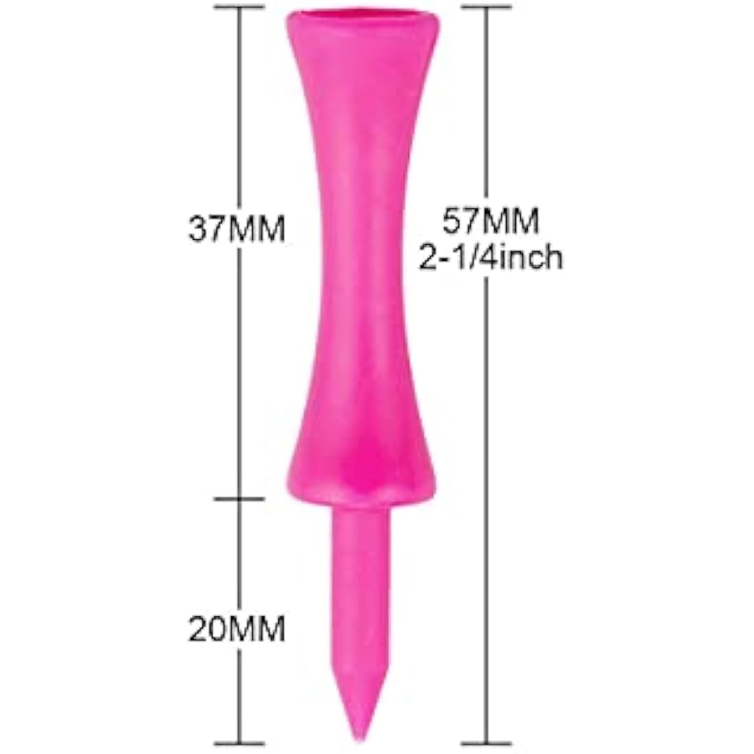Zivisk Plastic Castle Golf Tees – 57mm Pink Durable Step Tees (100 Pack)