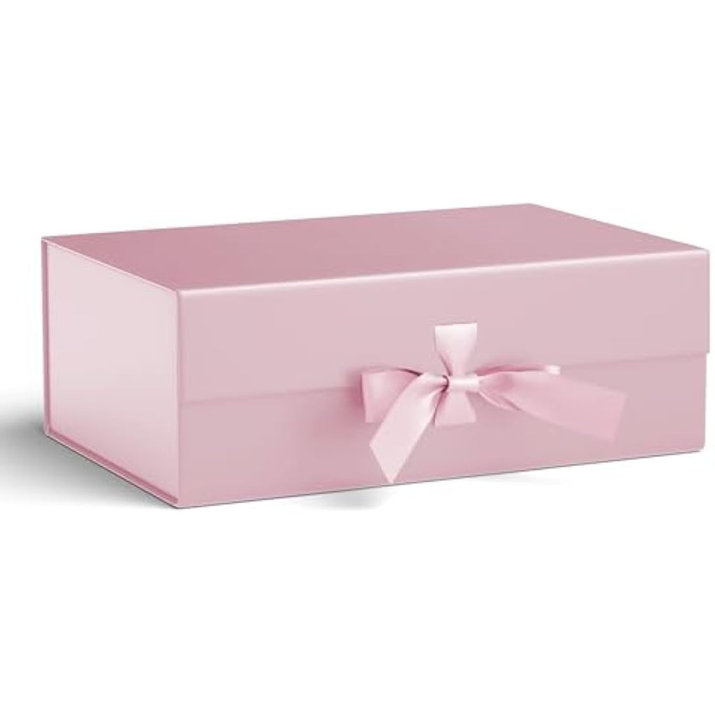 GIFTSAY Large Magnetic Gift Box - Pink Collapsible Paper Box with Lid