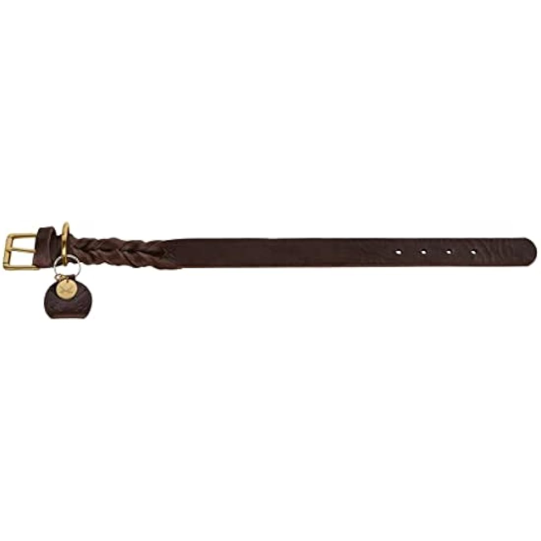 Hunter Sansibar Braided Leather Dog Collar – Dark Brown Cowhide