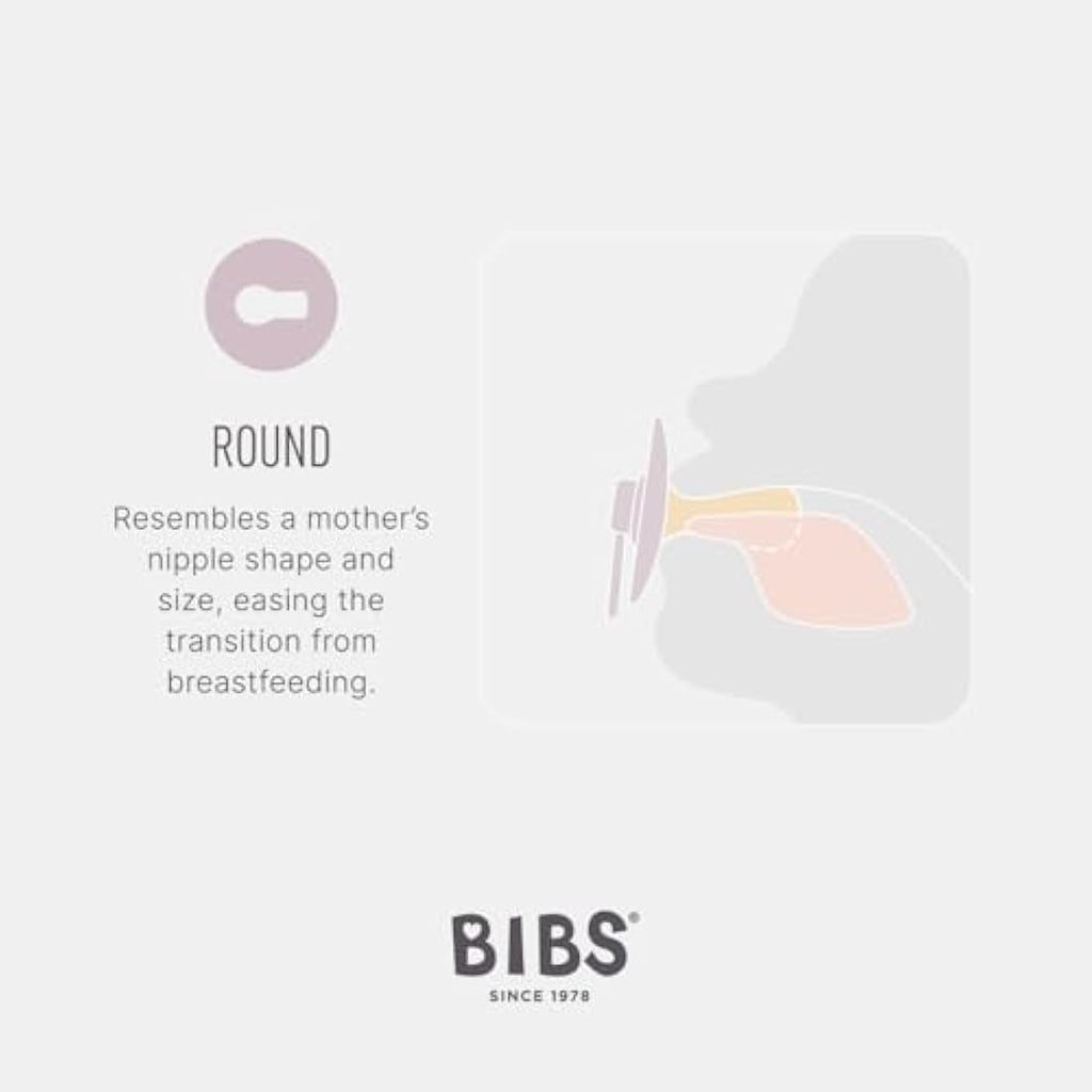 BIBS Colour Night Glow Pacifier | Natural Rubber Dummy, Size 1, 2-Pack