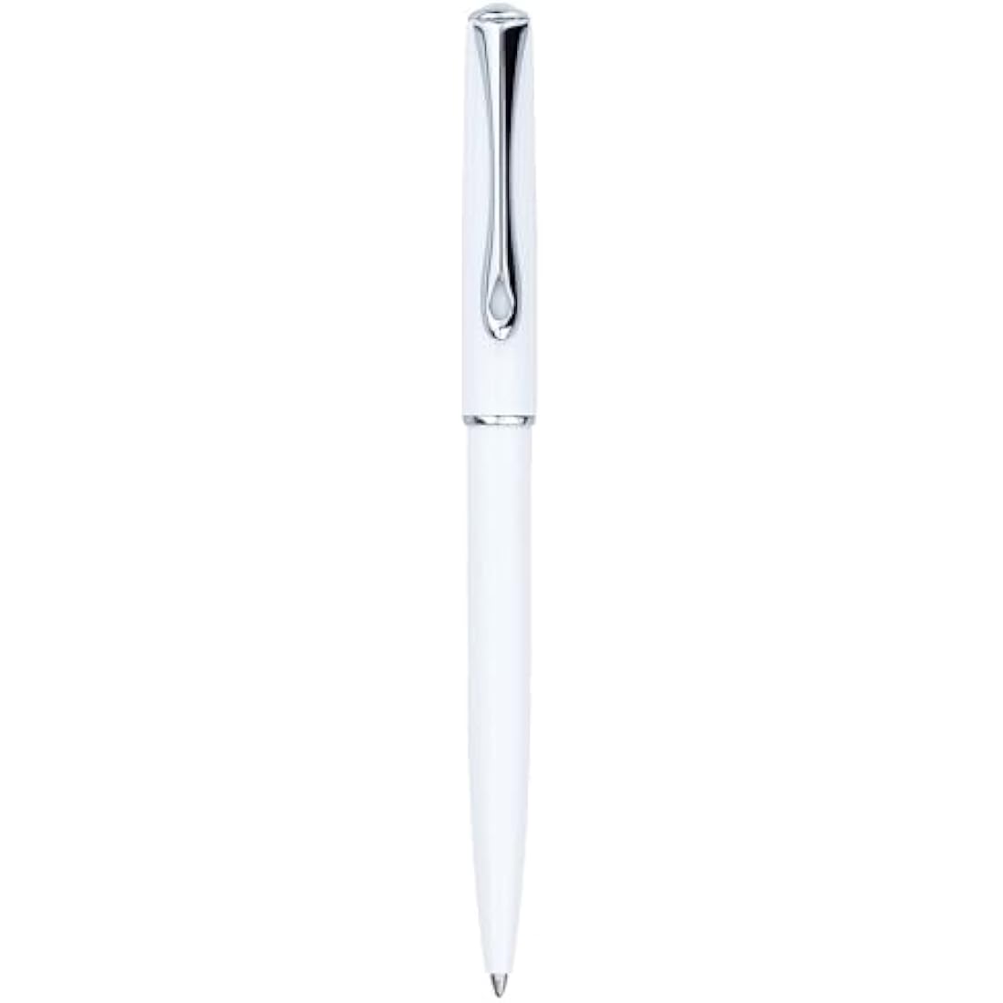 Diplomat Traveller Ballpoint Pen Set – Stainless Steel & Chrome White