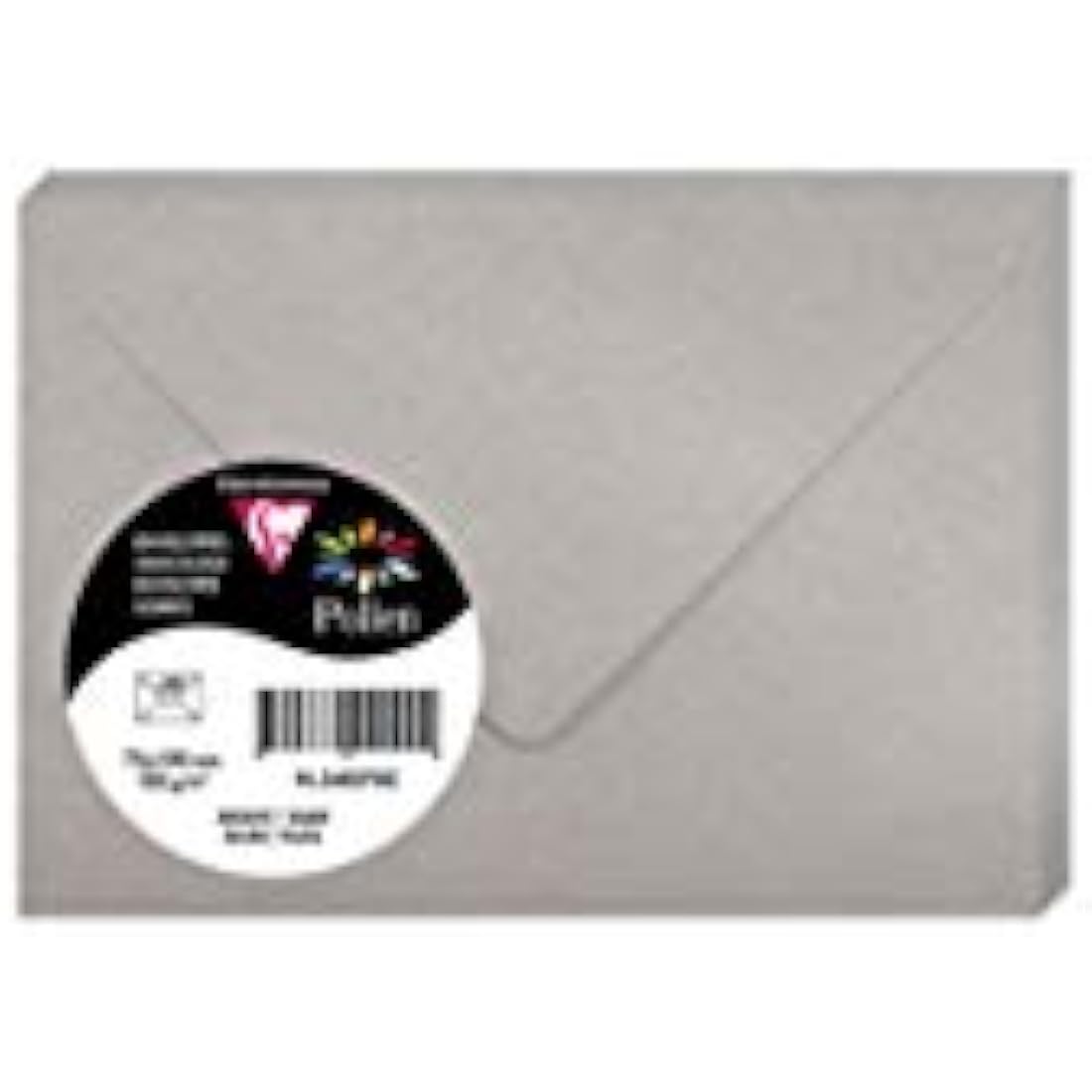 Clairefontaine Pollen Iridescent Silver Envelopes – 75x100mm (20 Pack)