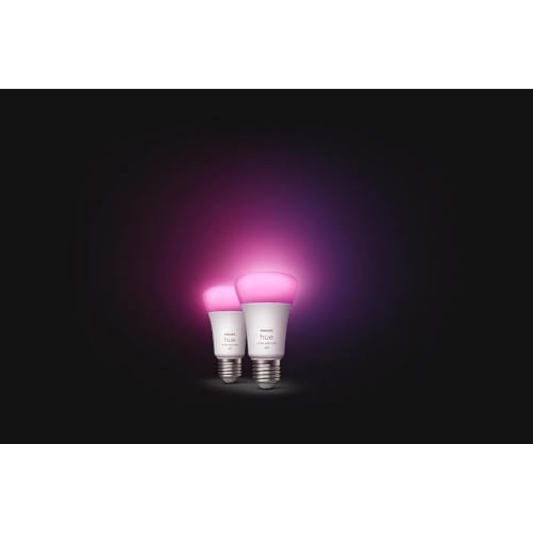 Philips Hue White & Colour Ambiance E27 Smart Bulbs - 2 Pack