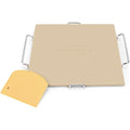 Unicook 30.5cm Square Cordierite Pizza Stone for Oven and Grill with Rack