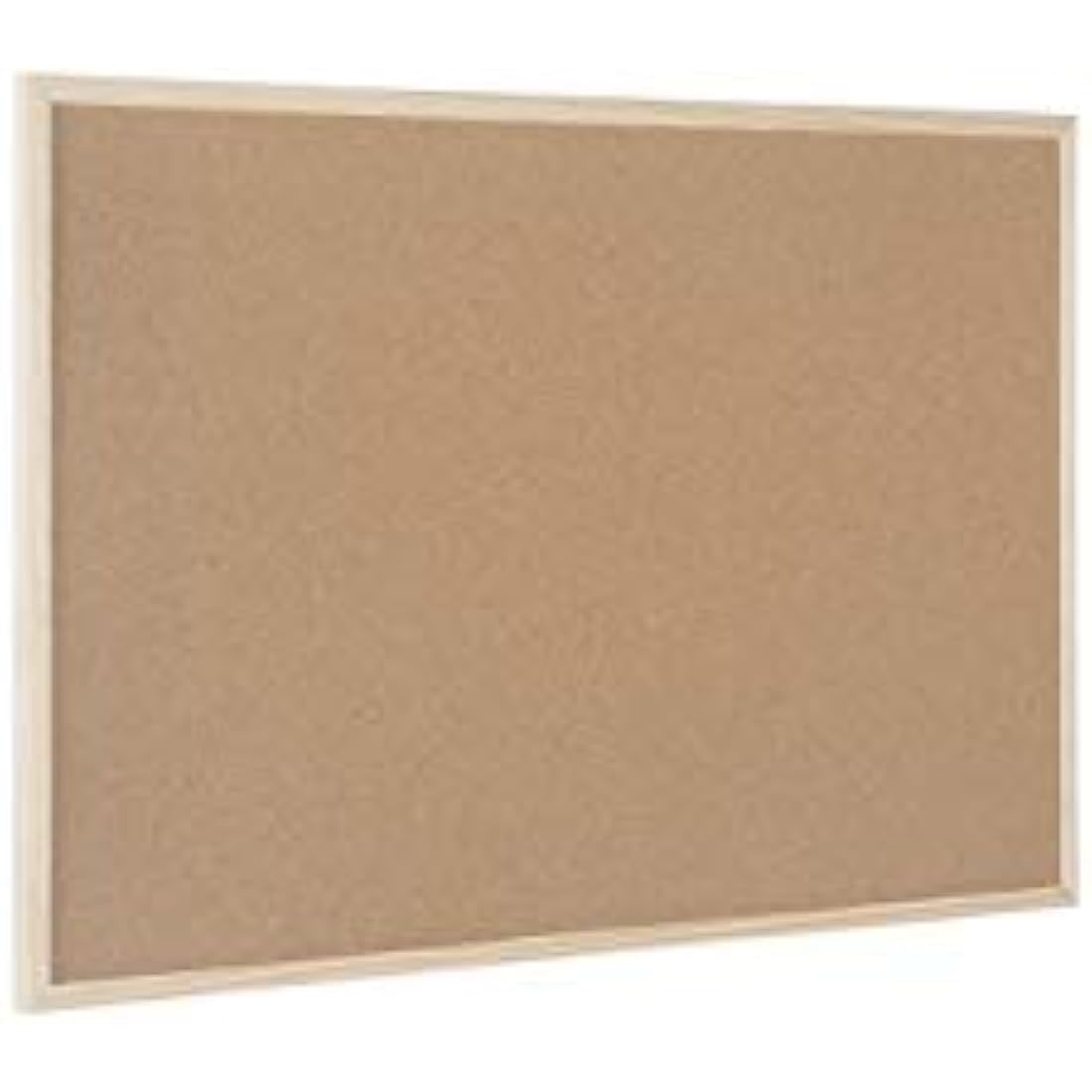Bi-Office Basic Cork Board | Pine Wood Frame Pin Board | 90 x 60 cm