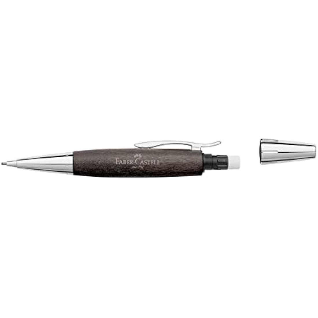 Jolof Store Mechanical Pencil – Black Pear Wood & Chrome 1.4mm Lead