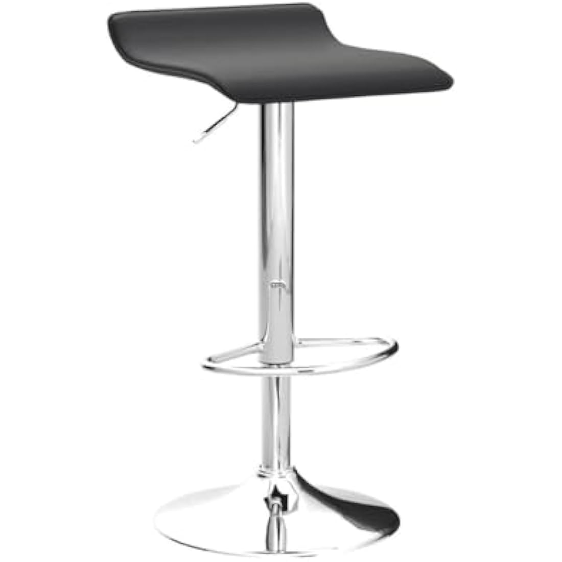 KKTONER Square PU Leather Swivel Bar Stools - Adjustable Counter Chair