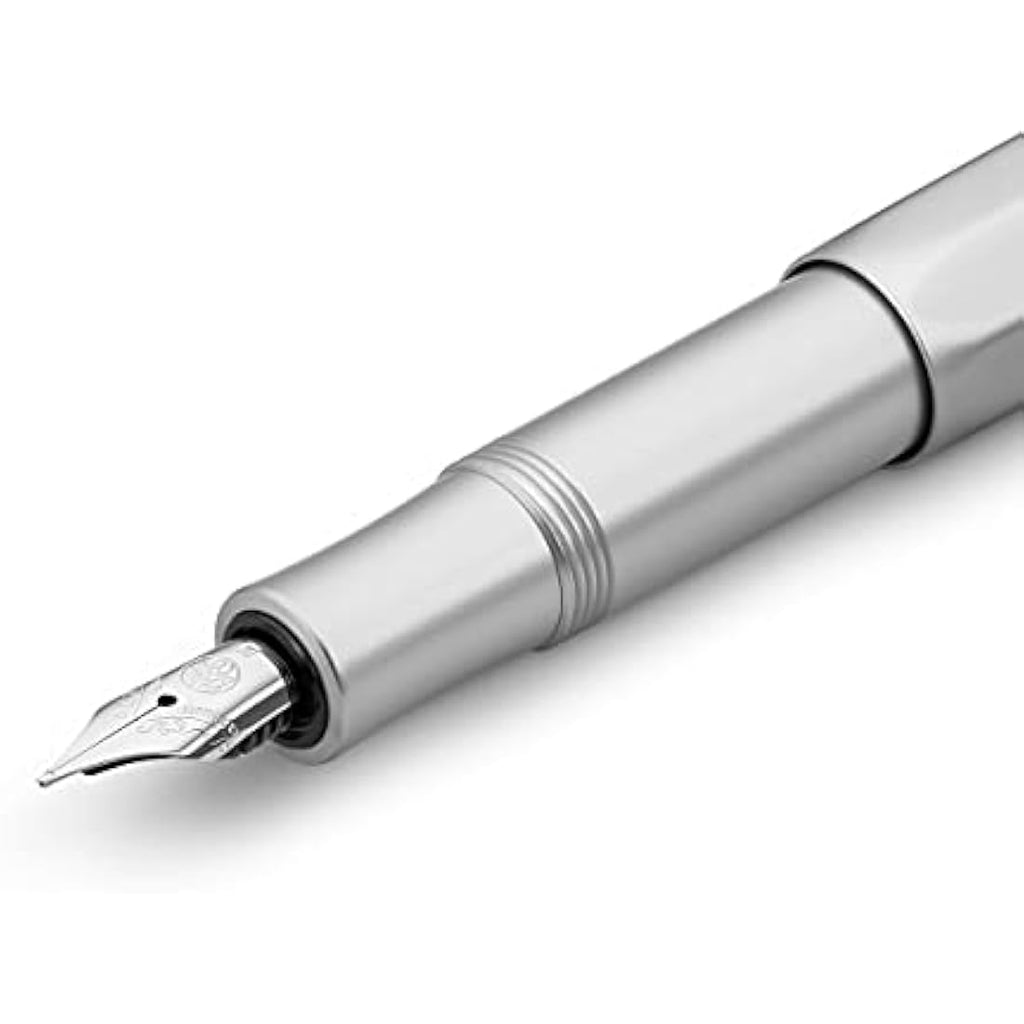 Kaweco AL Sport Fountain Pen – Silver Aluminium – Broad Nib (B)