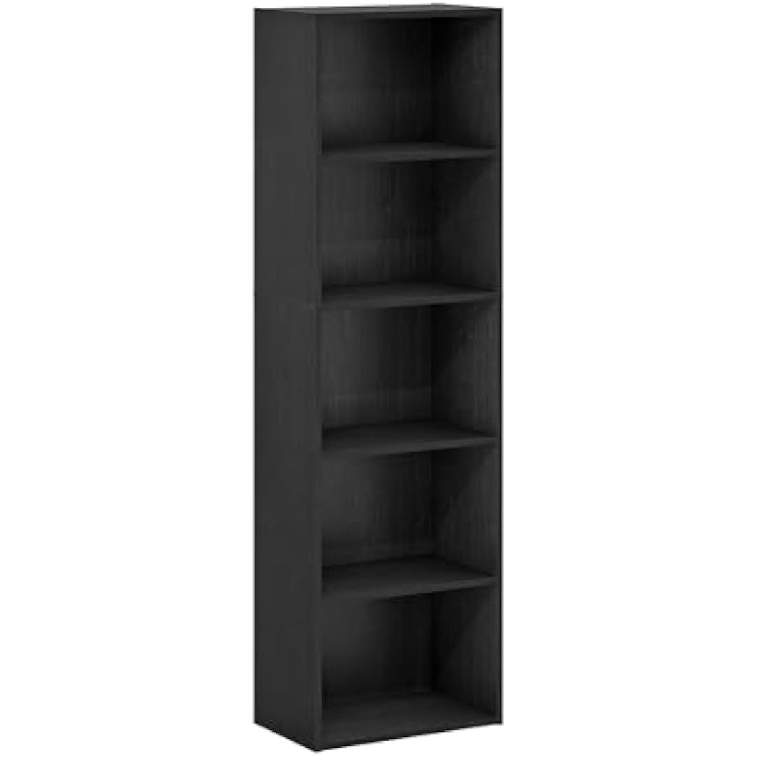 Furinno Luder 5-Tier Open Shelf Bookcase – Blackwood Storage Rack