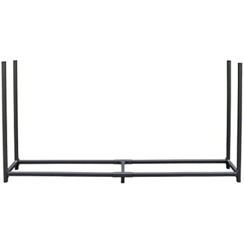 Metal Firewood Rack with Weather Cover - Anthracite 200cm