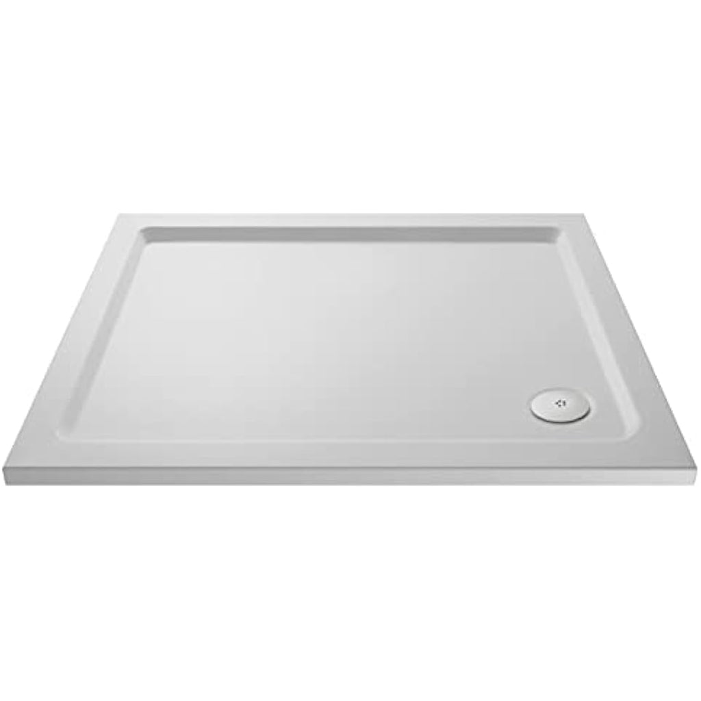 nuie Slip Resistant Rectangular Shower Tray - Matt White 900x1000mm