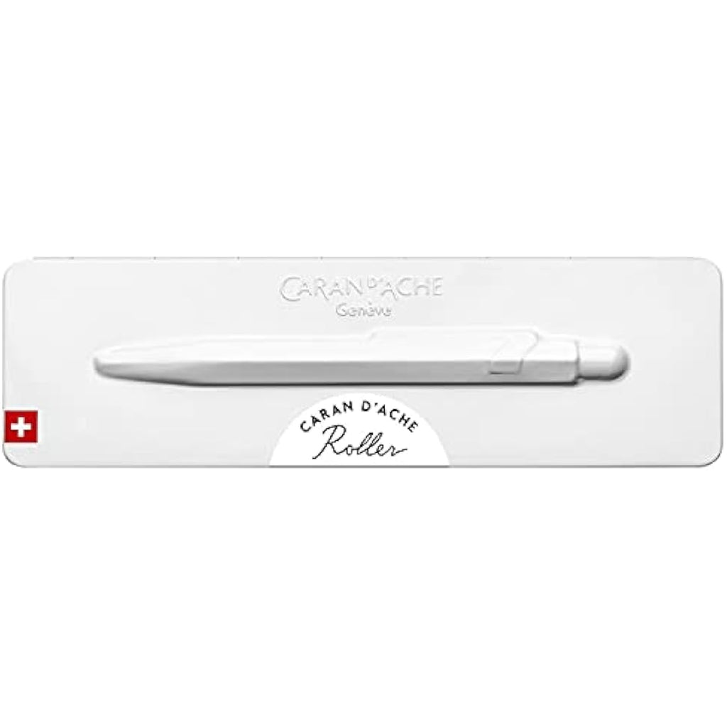 Caran d'Ache 849 Popline Ballpoint Pen - White Lacquered Aluminium