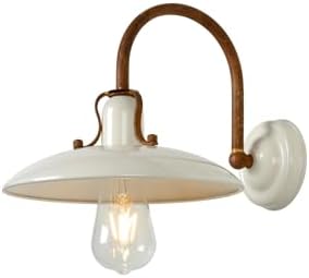 Lucide Römer Wall Light – Cream Metal Dimmable Sconce – Ø 24 cm