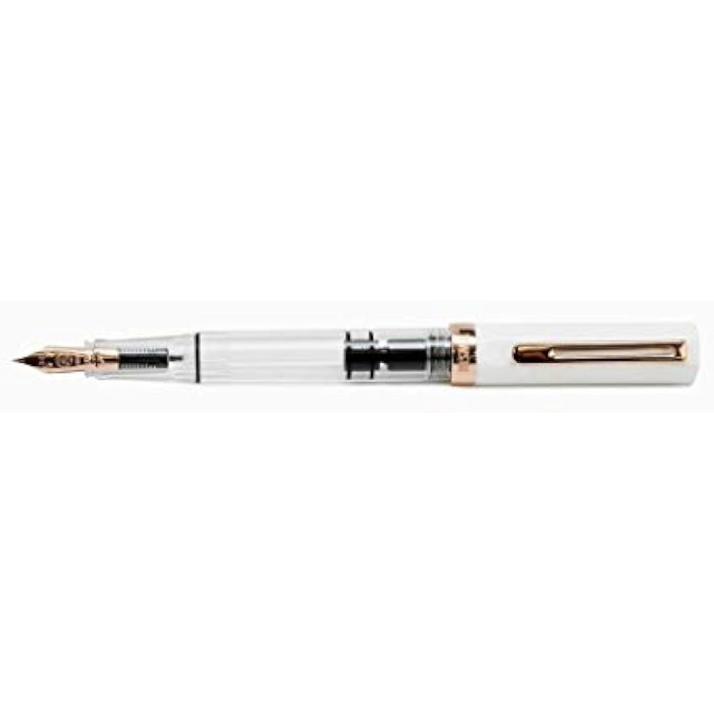 TWSBI Eco Fountain Pen – White & Rose Gold – Extra Fine (EF) Nib