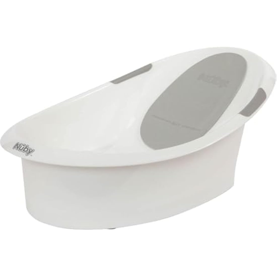 Nuby Baby Bath Tub with Anti-Slip Support and Soft Headrest - White