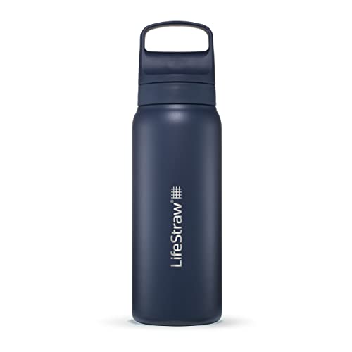 LifeStraw Go Series Insulated Stainless Steel Water Filter Bottle, 24oz