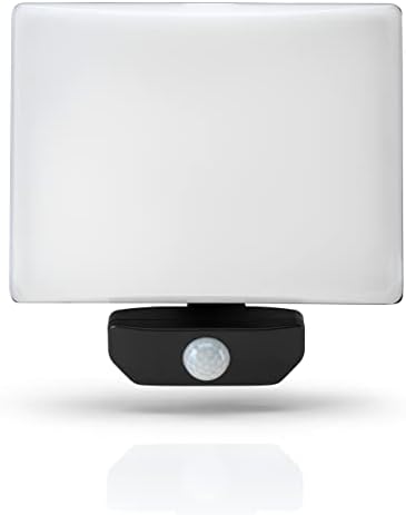 Auraglow 50W LED Security Flood Light with PIR Motion Sensor - Black
