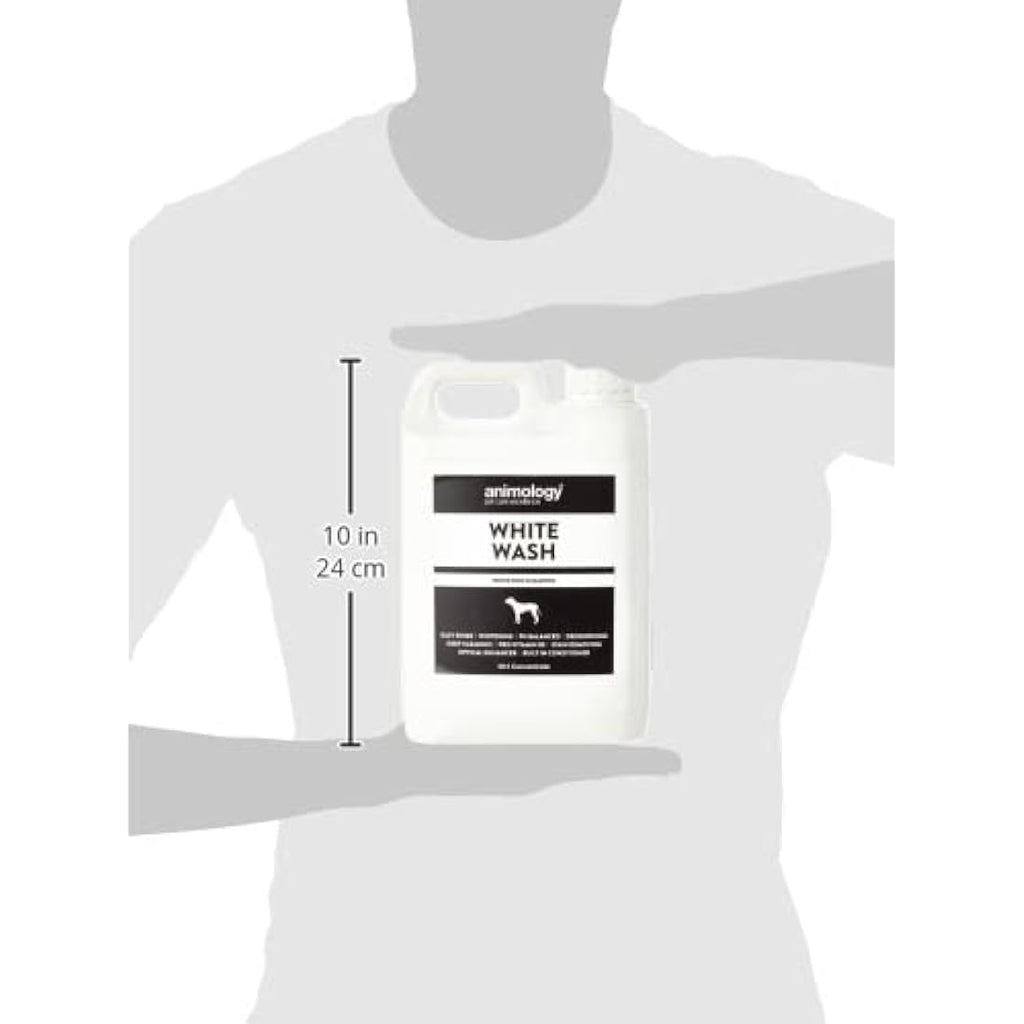 Animology White Wash Dog Shampoo for White Coats - 2.5 Litre Bulk Size