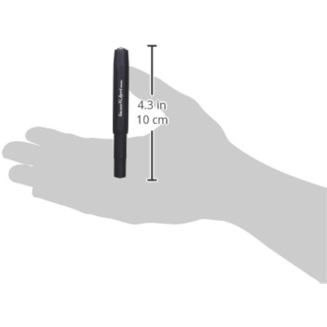 Kaweco AL Sport Rollerball Pen – Black Aluminium Pocket Pen, 0.7mm