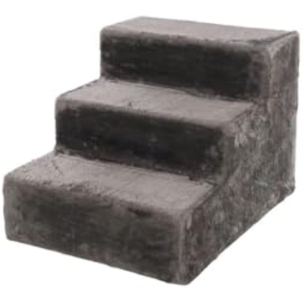 Jolof Store Easy Step Dog Stairs – Washable Grey Pet Ramp for Joint Support