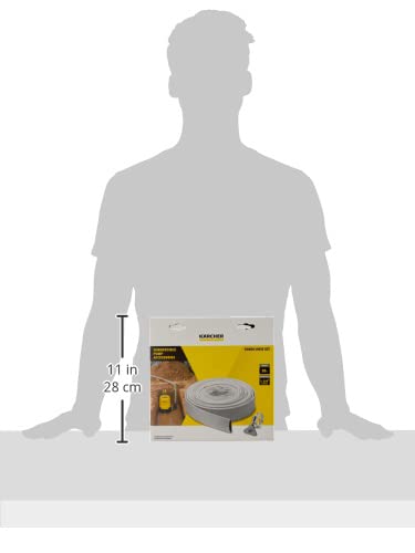Kärcher 2.997-100.0 Gewebeschlauch Set – 10m Flexibler Flachschlauch