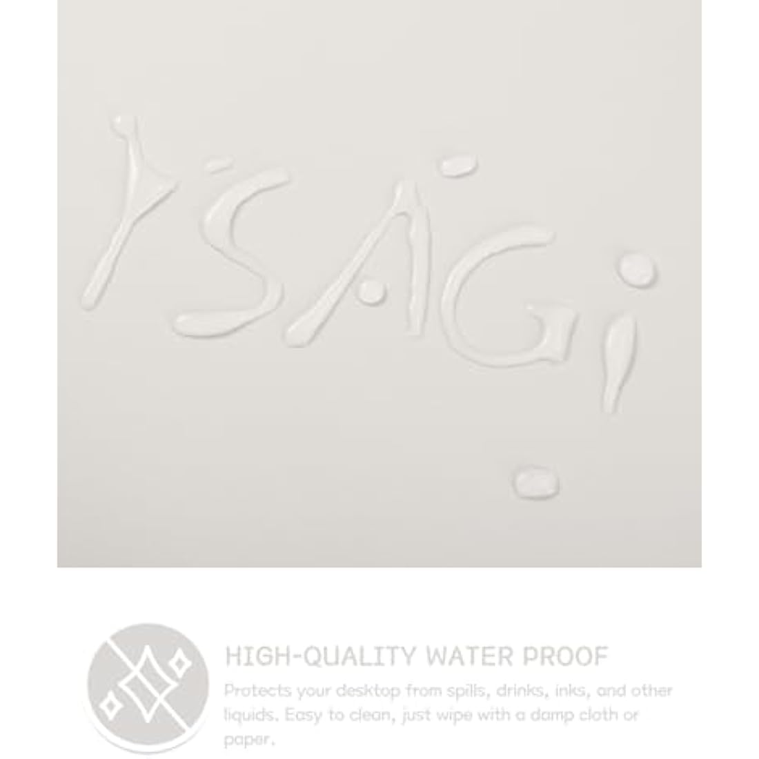 YSAGi PVC Leather Desk Pad – Waterproof Non-Slip Writing Mat, Gray (80x40cm)