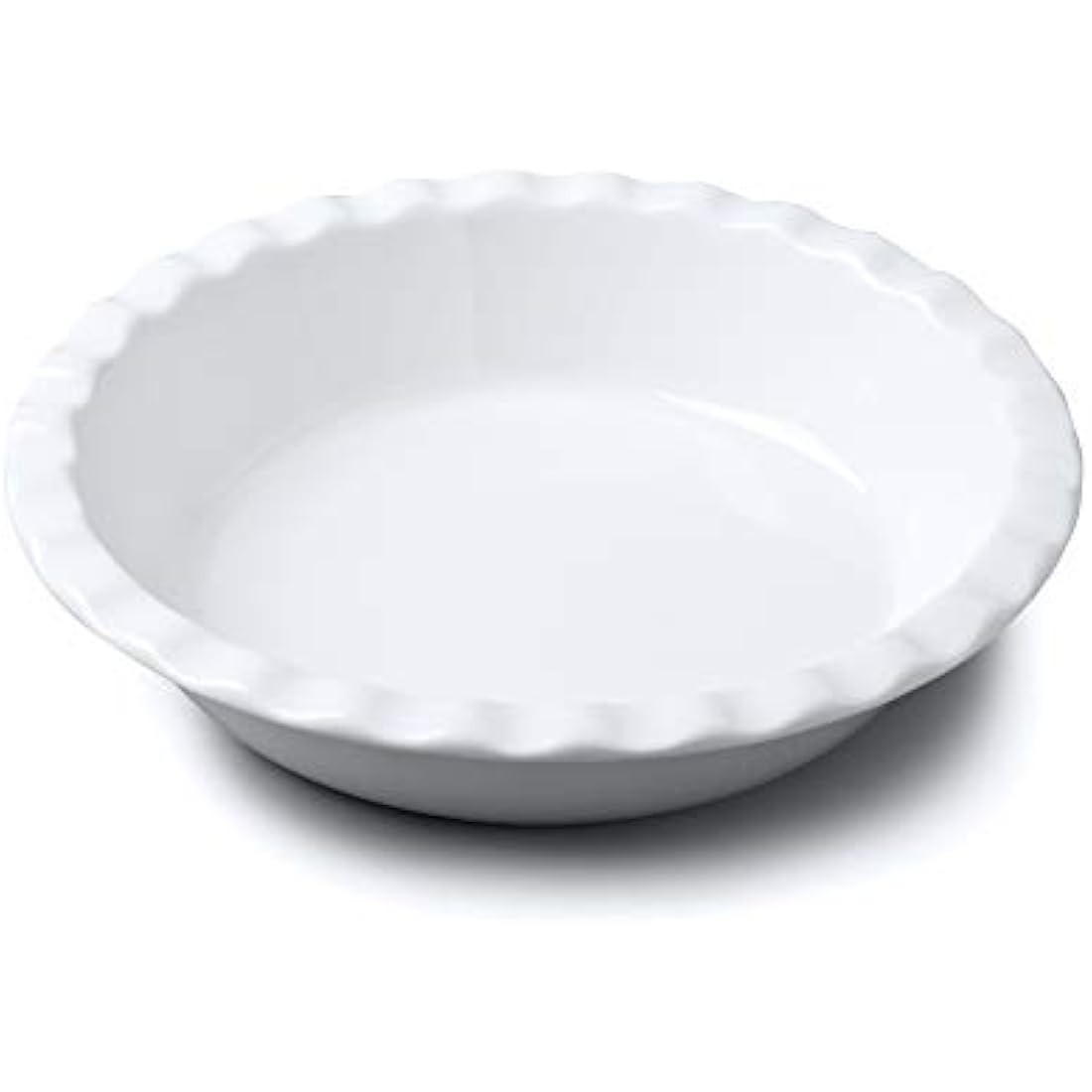 WM Bartleet & Sons White Porcelain Pie Dish – 27cm Crinkle Rim Bakeware
