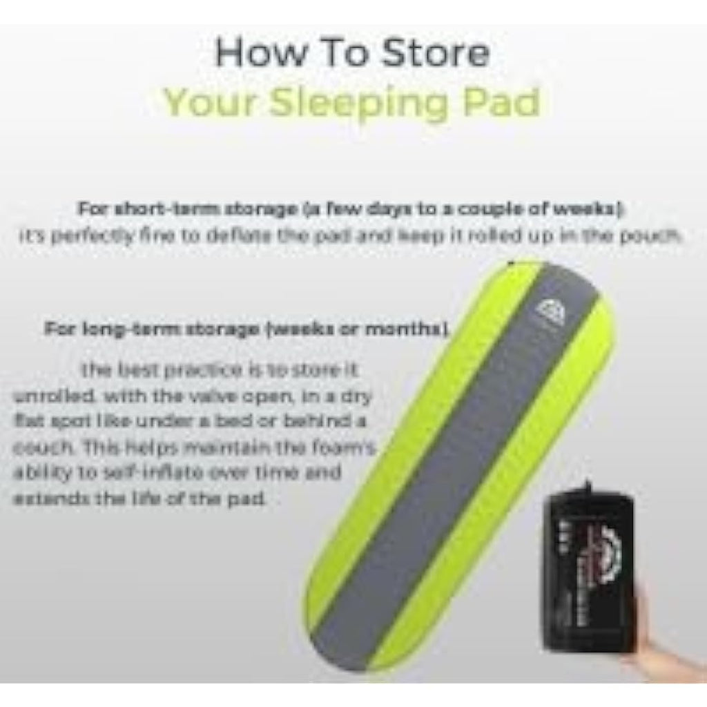 Gear Doctors Self-Inflating Sleeping Pad | 4.3 R-Value Insulated Camping Mat