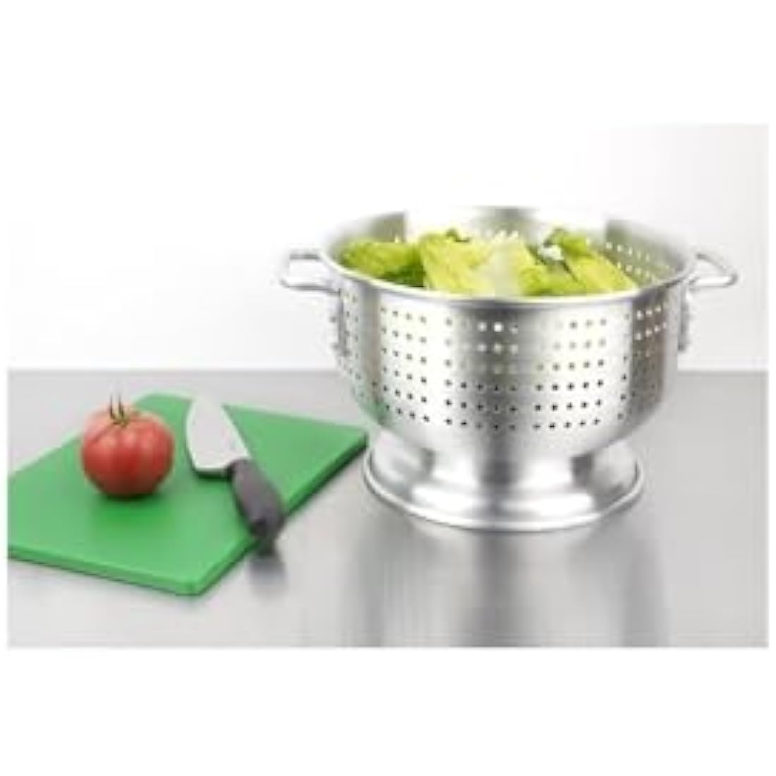 Vogue Heavy Duty Aluminium Colander | 16 Inch Large Kitchen Strainer