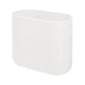 iDesign Recycled Plastic Slim Oval Waste Basket, The Cade Collection – 10.625” x 5.5” x 9.75”, Coconut