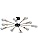 JIINOO 10-Light Semi Flush Mount Ceiling Light | Modern Black Chandelier