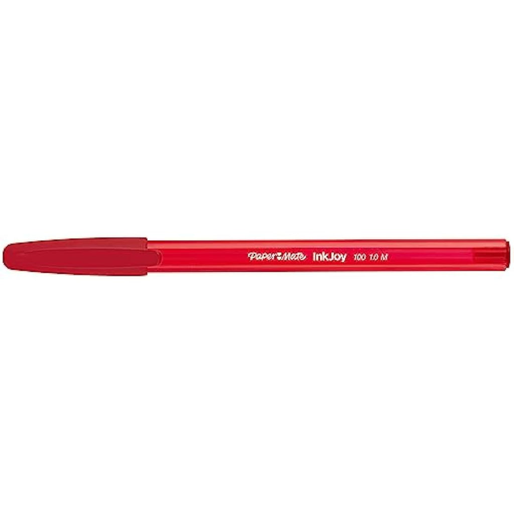 Paper Mate InkJoy 100ST Ballpoint Pens | Medium Point | Red | 50 Count
