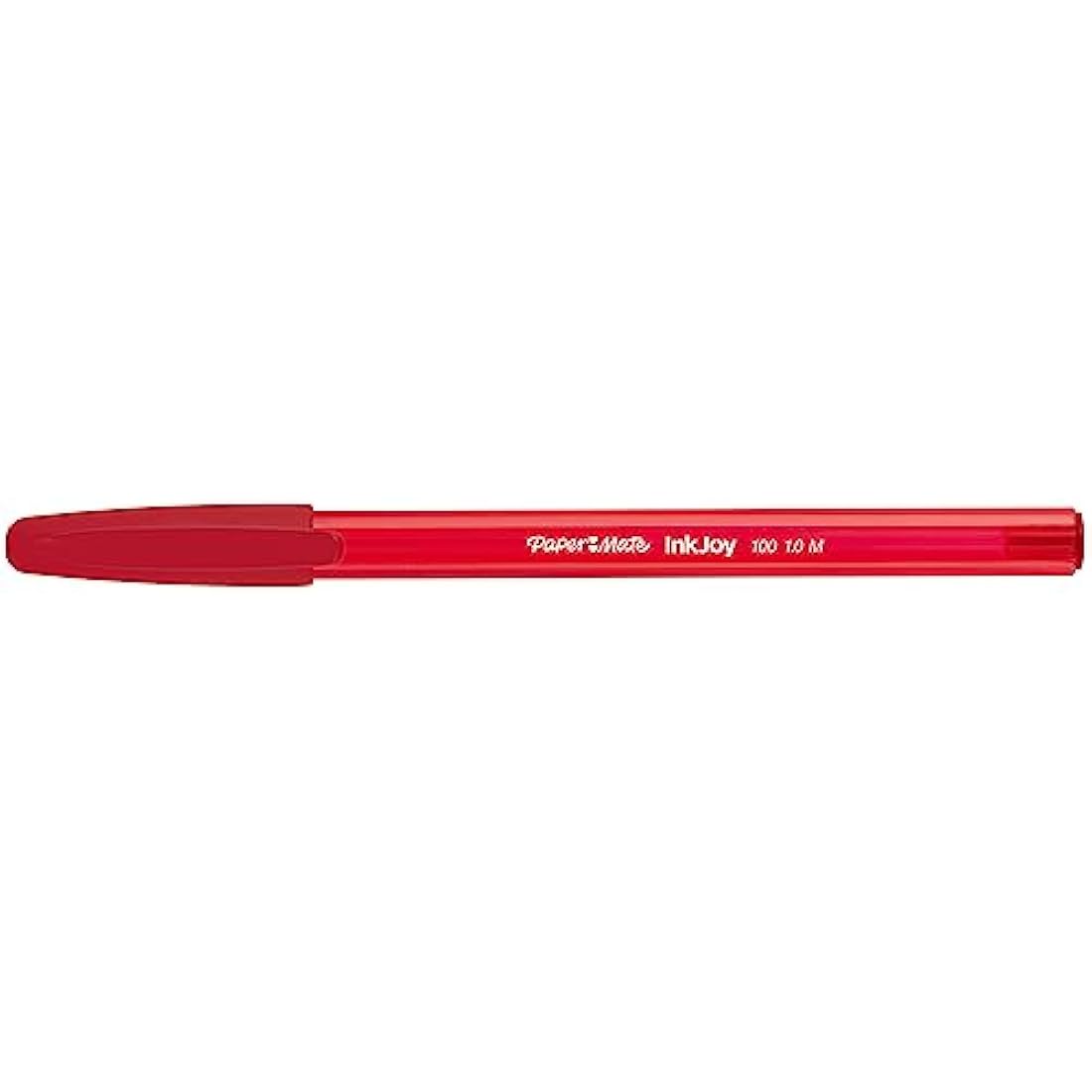 Paper Mate InkJoy 100ST Ballpoint Pens | Medium Point | Red | 50 Count