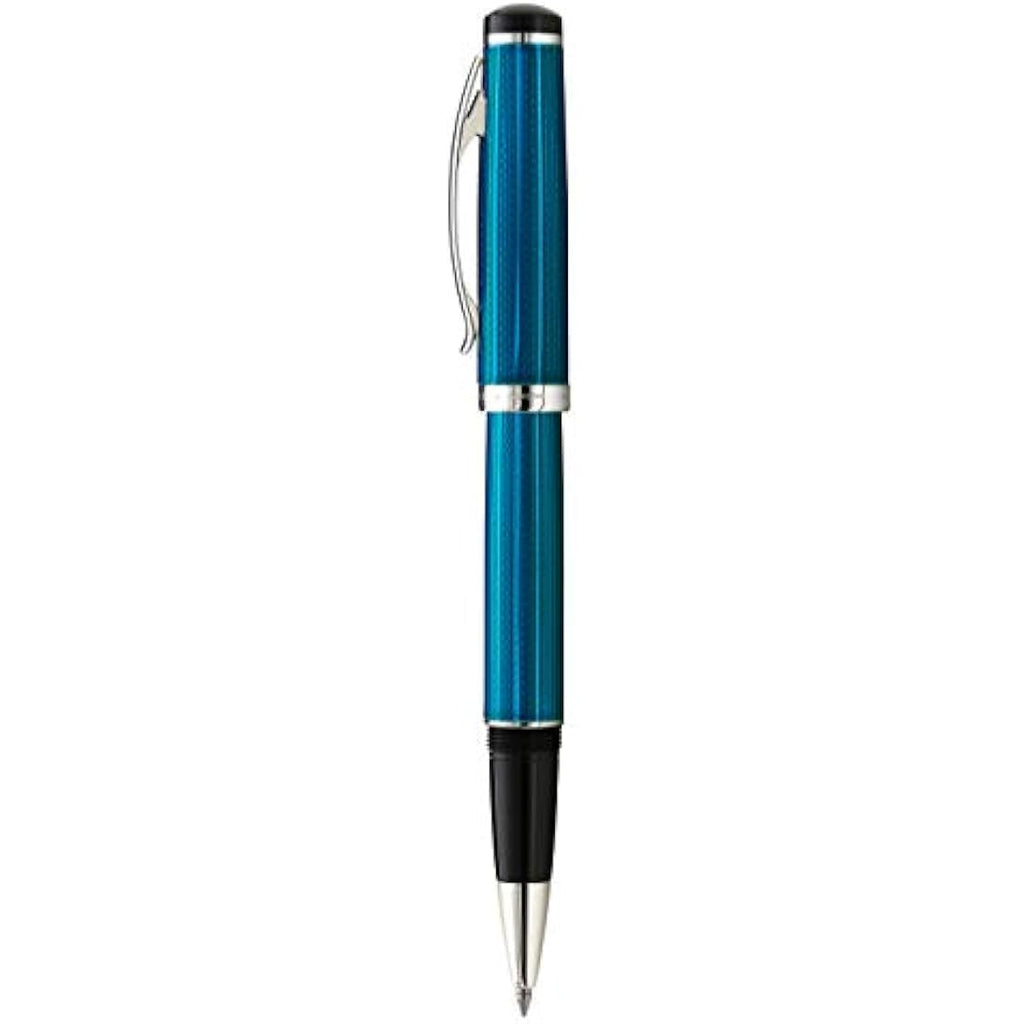 Xezo Incognito Rollerball Pen – Deep Blue Lacquer & Platinum Plating