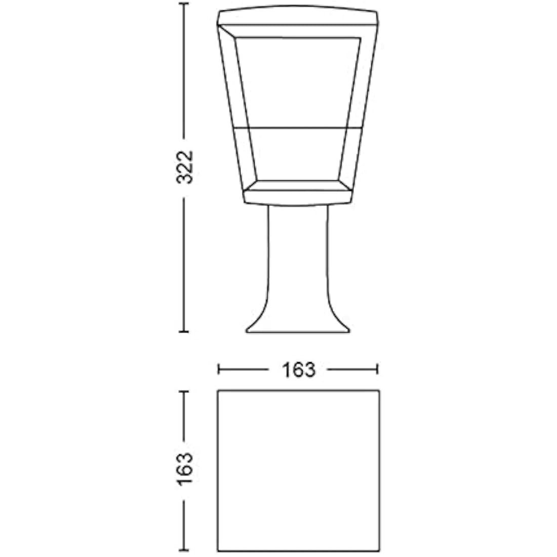 Philips Hue Econic Smart LED Garden Pedestal | White & Color Ambiance