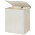 Chrislley 180L Double Laundry Basket with Lid and Removable Bags