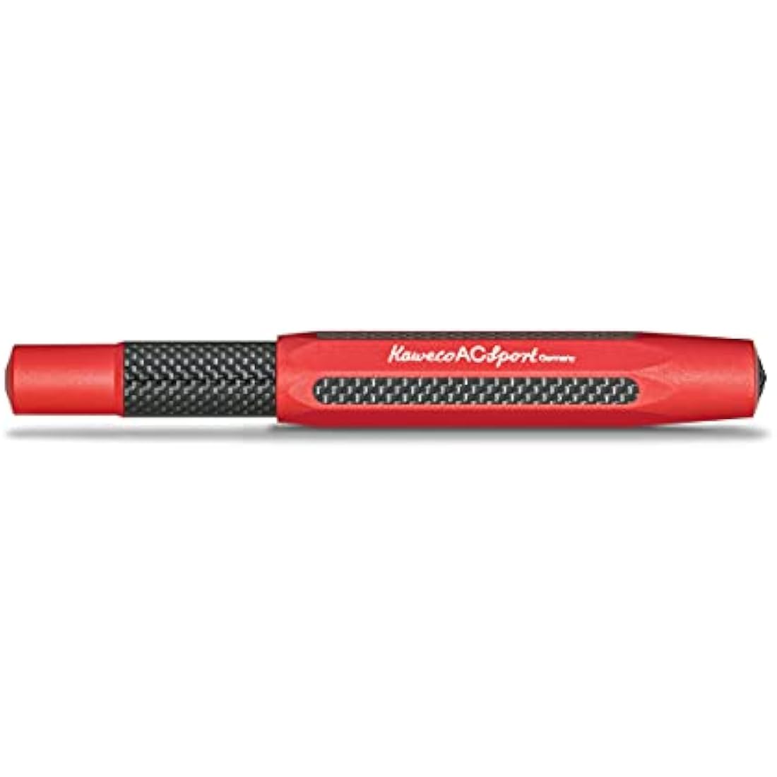 Kaweco AC Sport Fountain Pen – Red Aluminium and Carbon – Medium Nib