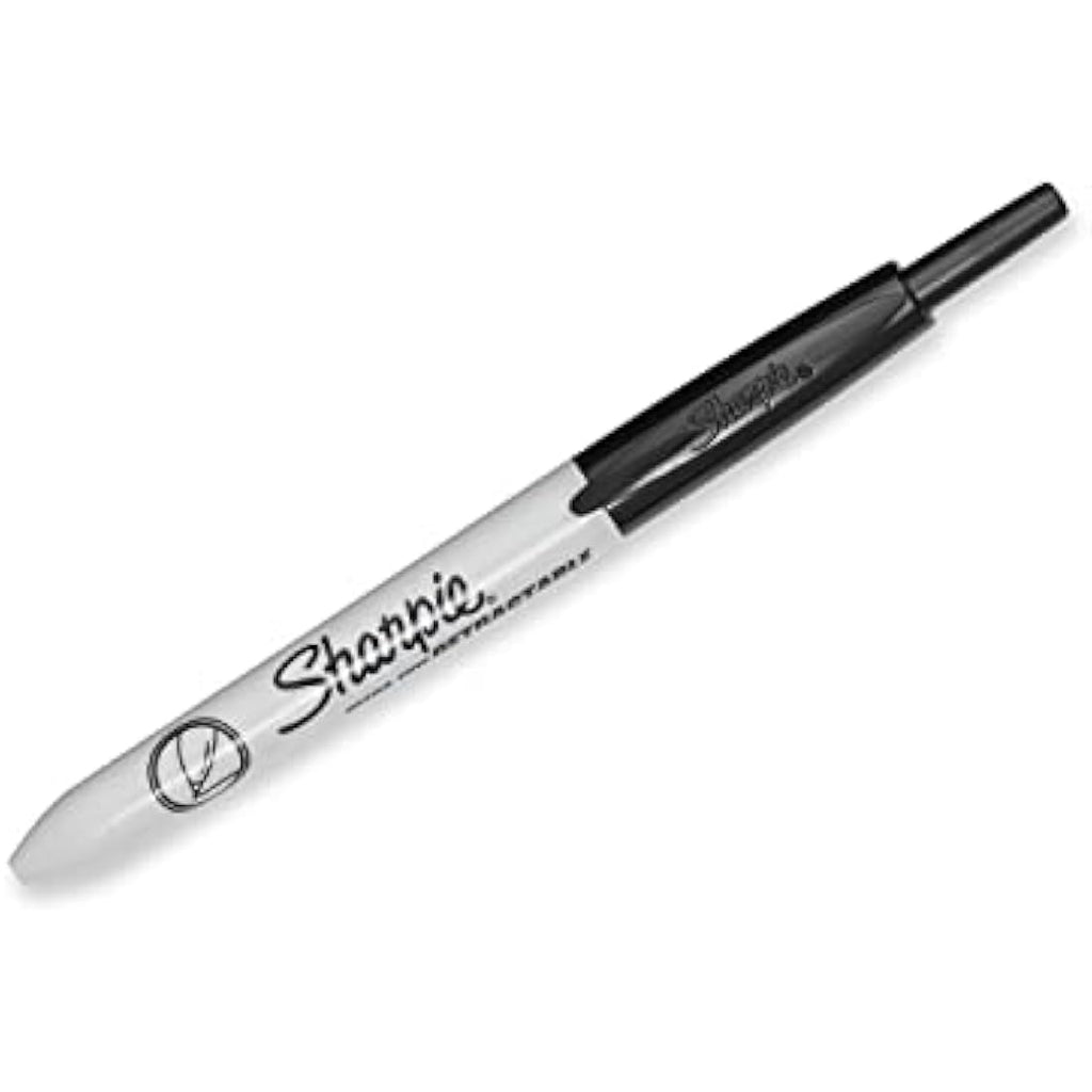 Sharpie Retractable Permanent Markers | Ultra Fine Point, Black, 12-Pack