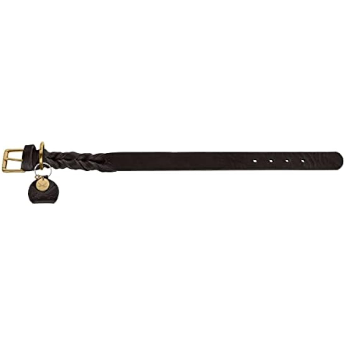 Hunter Sansibar Braided Leather Dog Collar – Heavy Duty Black Cowhide
